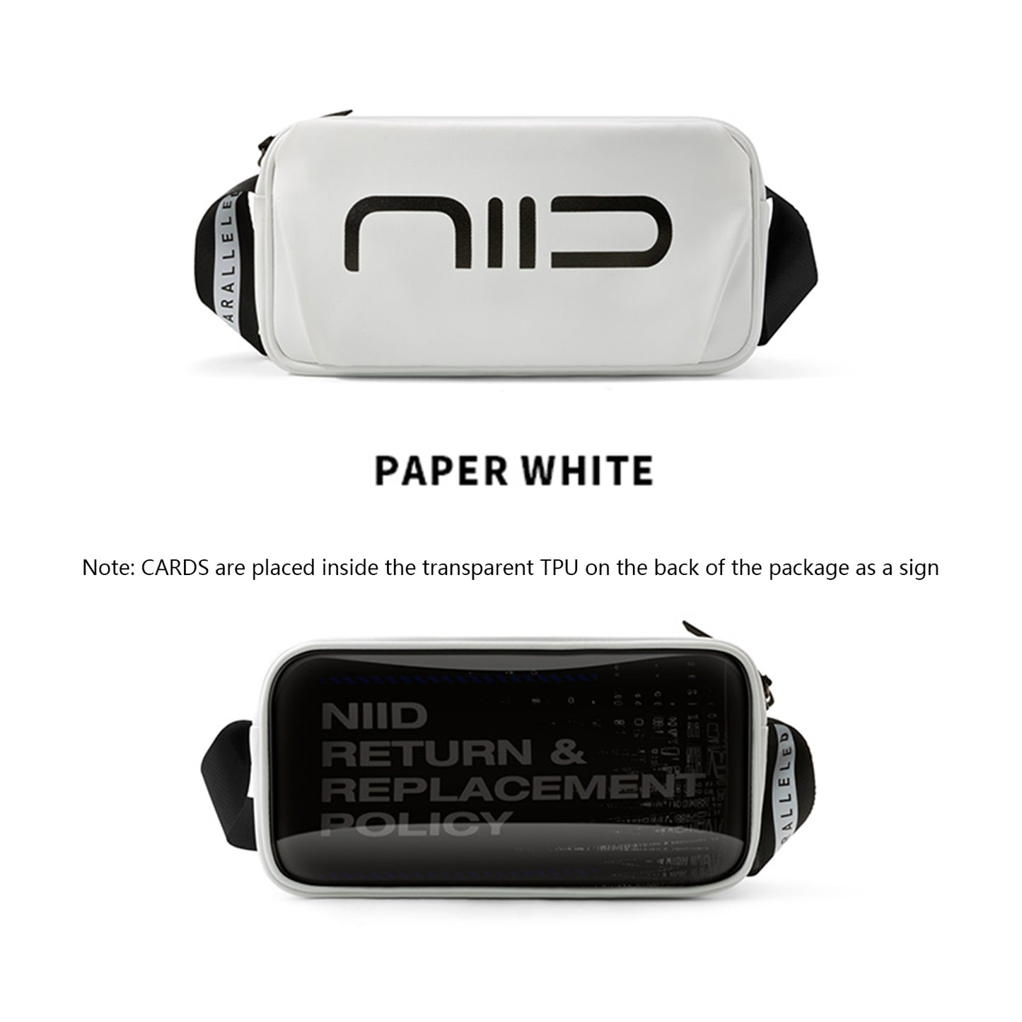 NIID Statements S1 Sling Bag Paper White